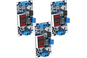 Buck Module Convertisseur Abaisseur RUIZHI 3 Pièces LM Step Down Convertisseur Module Ajustable avec Affichage numérique à 3 Chiffres LED DC à DC 4-40V à 3.3-24V Régulateur Abaisseur