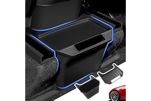 ‎FANPBOW FanpBow Fit Für Tesla Model Y Zubehör Aufbewahrungsbox Hinten Mitte Luftauslass Organizer Reihe Mittelkonsole mit Deckel TPE Ablagefächer Mülleimer 2024 2023 2022