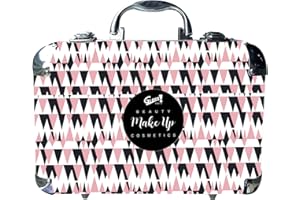 GLOSS! | Palette di Trucco PINK XL per Donna | 60 pezzi: Blush, Ombretto, Rossetto, Smalto per Unghie, Accessori | Valigetta Organizer | Idea Cofanetto Regalo per Donna|Regali di Natale