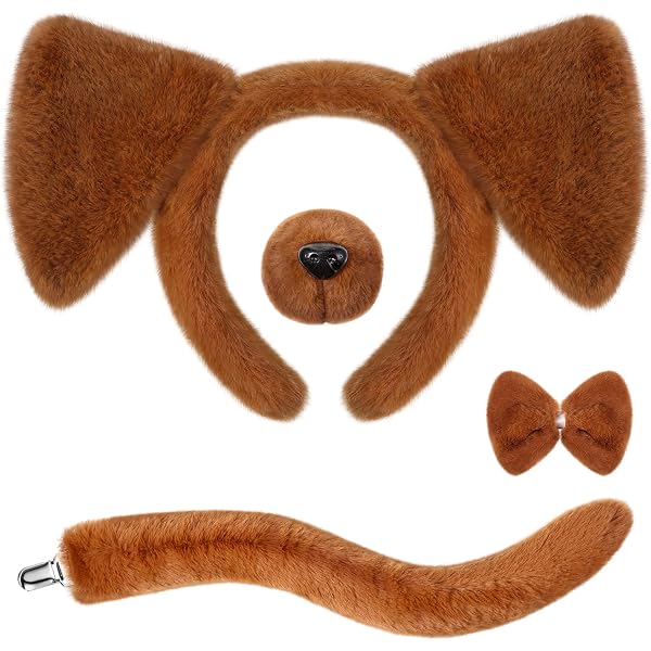 GSHLLO Dalmatiner Hundeohren Stirnband – Plüsch, Für Cosplay & Mottopartys – 23,9x17,3 Cm