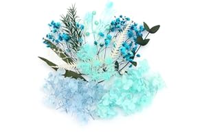 Shiwaki Artificial Flowers Simulation Flowers Preserved Dried Flower DIY Resin Candle Jewellery Making Crafts Decor Shower Home Decorations – Blue Mood