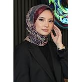 Dalgalı Desen Yeşil Soft Pamuk Eşarp