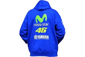 Twisted Melon - Rossi Star - Sweat à Capuche Bleu Roi Style Moto - S à XXL