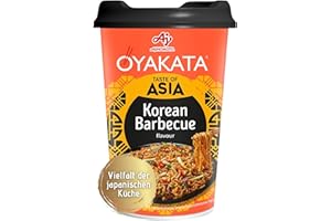 OYAKATA Instant-Nudelbecher Korean BBQ 93 g I Koreanischer Grillgeschmack & süß-würzige Sojasoße I Fertigmahlzeit in 3 Minuten I Perfekt für unterwegs & Zuhause I Authentische japanische Ramen-Nudeln
