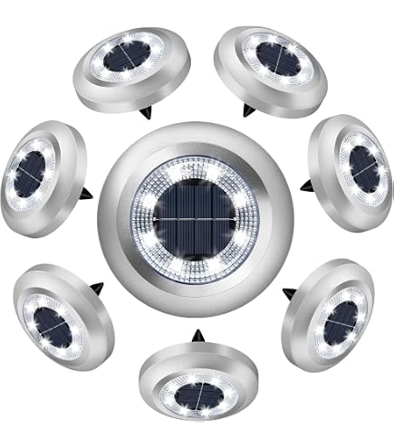 16 Luci Solari A LED Per Esterni - Confezione Da 8 Faretti Solari Per Giardino Lampioni Impermeabili Per Vialetti Sentieri Cortili Patii Luci Da Prato Sotterranee 88635639
