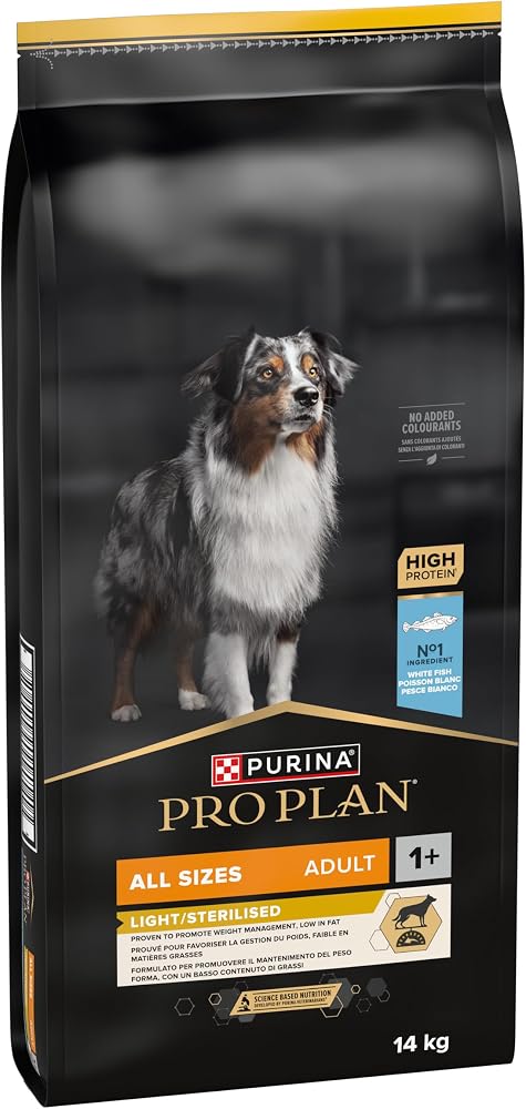 Pro Plan All Size Beyaz Balıklı Sterilised-Light Yetişkin Köpek Maması 14 kg