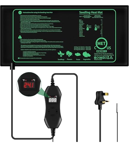 Hydroponics Greenhouse Propagation Root Seed Starter Kit Garden Seedling Heat Ma