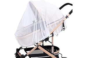 YUEMING Pram Net, Universal Mosquito Fly Bug Insect Net Protection Cover, Fine Mesh Insect Protection Netting Insect Net for Car Seat Buggy Carrycot Bed Stroller Bassinet Basket Travel Cot