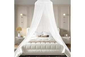 RHSEMI Zanzariera per letto, letto matrimoniale, da viaggio, zanzariera sospesa per culla, per amaca, casa, viaggi, campeggio, zanzariera (60 x 250 x 1050 cm, bianco)