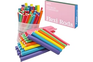 xnicx 47pcs 7" Hair Rollers Curlers,Bendy Foam Curler Rollers Flexi Curling Rods Heatless Curlers for Long,Short, Wave Hair Heatless Curls no Heat for Sleeping Overnight,Styling,Hair Salon,Gift