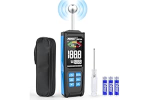 Moisture Meter MESTEK Moisture Detector Pinless with 3-inch Color LCD Cloth Bag 20-40mm Depth Analysis Moisture Tester for Wood Wall Floor Plaster Masonry All Building Materials