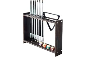 Kensbro Billiard Cue Holder, Floor Stand, Pool Cue Holder for 12 Cues and 2 Ball Stands, Billiard Accessories, Cue Stand for Billiard Room and Club