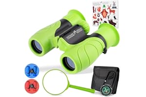 Prismáticos Monte Stivo Explorer | Binoculares Profesionales de Largo Alcance 10x26 - Impermeables y antivaho, Verde