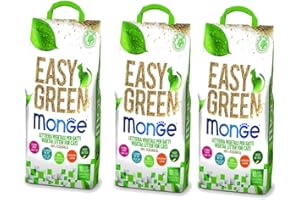 lettiera VEGETALE MONGE Easy Green Gatto Gatti furetti rettili Cat 10 Litri biodegradabile WC 2/3/6 Sacchi SPEDIZIONE Gratuita (3 Pezzi)