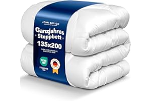 ‎JOHN COTTON John Cotton New Way Bettdecke 135x200 - Innovativ & Atmungsaktive Steppdecke für Allergiker | Oeko-Test Zertifiziert Bettdecken | Weiche Microfaser Schlafdecke | Ganzjahresdecke 135 x 200 cm