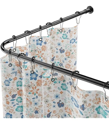 Telescopische douchestang zwart 110 - 185 cm | 23564100