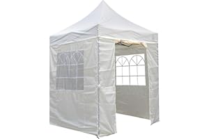 All Seasons Gazebos 2x2 Fully Waterproof Pop up Gazebo With 4 Zip up Sides and Accessories - Cream