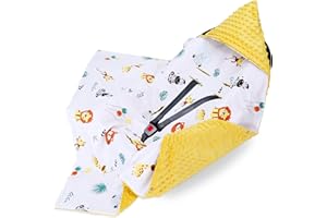 Totsy Baby Coperta per passeggino 90 cm x 90 cm - per ovetto universale, per seggiolino auto in cotone coperta per tutte le stagioni Caramella safari