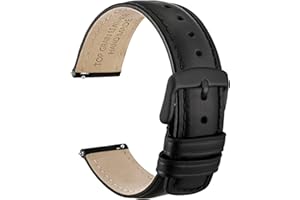 WOCCI Cinturino per Orologio, Sgancio Rapido, Distressed Vera Pelle, Fibbia in Acciaio Inox, Larghezza di Banda 18mm 19mm 20mm 22mm 24mm