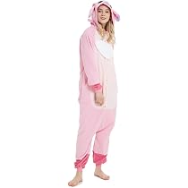 Tuta Onesie Stitch Adulti – Pigiama Costume Halloween E Natale, Unisex, In Pile, Con Cappuccio E Coda