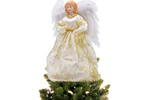 BESTYIJO Ángel Punta del Árbol Adornos Navidad, Adorno de Navidad Hogar Festividades Árbol de Navidad, Adornos para la Copa del Árbol, Decoración de Temporada, Decoración del Hogar (D)