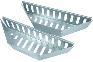 vhbw 2 stycken ersättningskolkorgar för Weber 7403-grill, 38,5 x 11,8 x 7,5 cm, rostfritt stål