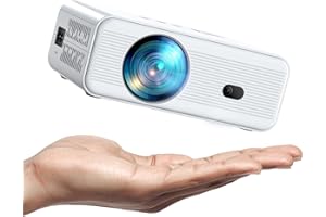 ClokoWe Mini Projector - WiFi & Bluetooth, 1080P Native, 4K Supported, Indoor Movies, Keystone Correction, Zoom, Portable Home Theater Compatible w/TV Stick, iOS, Android