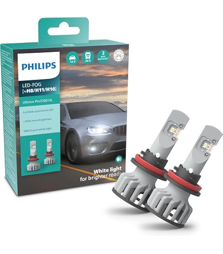 Kit De 2 Ampoules H8 35W Halogène Phare - 8500K Blanc, Compatible Philips, Fabriqué En Allemagne