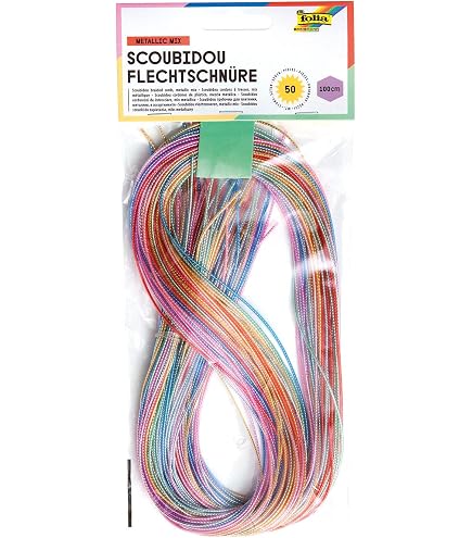 Scoubidous Arc-en-ciel Fluo - Lot De 50 Brins, Marque Kimplay - Neuf, Loisirs Créatifs