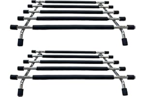 4All Salvamanteles de cocina resistente al calor, antideslizante, protector de encimera de acero inoxidable para sartenes calientes (negro, paquete de 2)