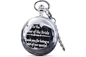 FJ FREDERICK JAMES Best Man/Groom/Groomsman/Usher/Father of The Bride & Groom - Gifts - Wedding Pocket Watches