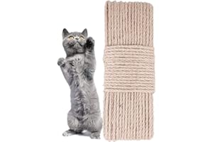 ALEOHALTER Corde en sisal naturel pour chat, corde de rechange pour griffoir, corde de rechange pour réparation, corde pour DIY de tour et d’arbre à chat