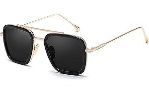 SHEEN KELLY Retro okulary przeciwsłoneczne kwadratowe okulary metalowe oprawki dla mężczyzn kobiet okulary