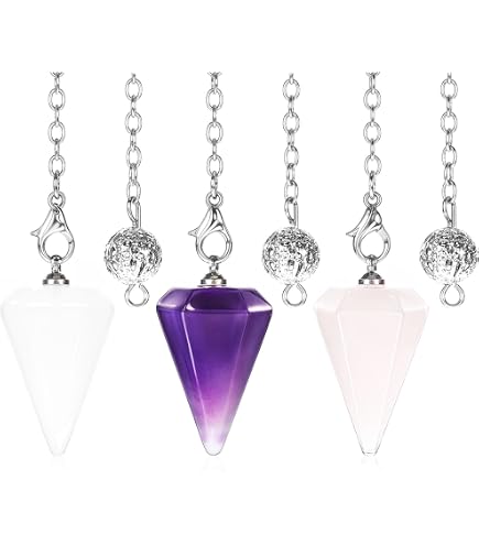 VYIBPDY 3 Pièces Pendule Divinatoire, Pendules en Cristal pour ésotérisme Divination, Accessoires de Tarot Cadeau D'équilibre Reiki pour Les Amateurs de Tarot VYIBPDY 3 Pièces Pendule Divinatoire, Pendules en Cristal pour ésotérisme Divination, Accessoires de Tarot Cadeau D'équilibre Reiki pour Les Amateurs de Tarot
