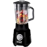 Russell Hobbs 24722-56 blender [1,5 l cam kap] mat siyah (g&uuml;&ccedil;l&uuml; 0.9PS motor, darbe/buz kırma fonksiyonu, paslanmaz &ccedil;elik bı&ccedil;a