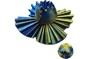 DOVAKO Gear Ball Fidget, 3D Printed Gear Ball Gear Sphere Puzzle Cube Fidget Toy, GearSphere - The Steampunk Whirling Wonder Fidget Gear Ball, Helix Screw Fidget Toy for Stress and Anxiety Relief (D,6CM)