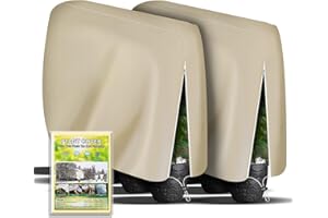 TIHOOK 2 STK Winterschutz für Pflanzen, Winterschutz für Kübelpflanzen mit Reißverschluss und Zugband, Frostschutz Schutzhülle, Atmungsaktiv, Reißfest, 180 x 120 cm