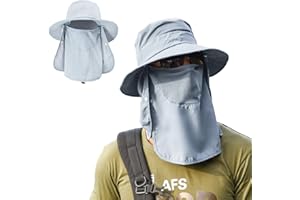 TMEOG Sombrero para el Sol Hombre Mujer Gorra Nuca Protección UV Solar con Protector de Cuello, Sombrero Pescador de Pesca Trekking Senderismo Safari Verano
