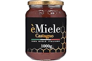 èMiele - Miele biologico Italiano di Castagno, 1000 gr, raccolto in Valchiusella - Piemonte - Italia
