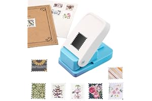 OTCRAFT Rectangular Postage Stamp Punch 1x0.8inch ；Lever Action Craft Punch for Paper Crafting Scrapbooking Handmade Paper Punch for Crafting Scrapbooking,DIY Card Making