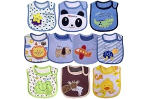 Yafane Babero impermeable de algodón para bebé, bandana, baberos de tela para bebé