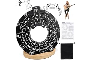 Erzekrim Quintenzirkel für Gitarre, Gitarrenmelodie-Werkzeug, Musiktheorie-Disc, Akkord-Presser für Anfänger und Profis (A)