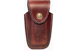 Alston Craig Vintage Leather Pouch Sheath Case [Compatible with Victorinox Swiss Army Tool] [(5-8 Layers) Huntsman, Swiss Champ, Hiker, Climber, Cybertool, Handyman ] with Belt Loop - Brown