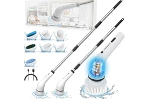 SZGIARUY Electric Spin Scrubber, Electric Cleaning Brush Cordless Rechargeable with IPX7 Waterproof Performance, Power Scrubbers for Cleaning, Electric Scrubbers for Household Cleaning