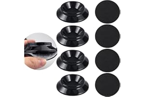CISHOW 4Stk Piano Caster Cups, Anti-Rutsch Stuhlkappen, Piano Foot Pads, Möbel Bein Pad Set, Fuß Pad Set, Anti Rutsch Noise Bein Pad, Bodenschoner für Klavier, Bodenschutz (Schwarza)