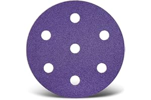 MENZER Titanium HD Disques abrasifs auto-agrippants, 90 mm, 7 trous, p. Ponceuses excentriques, Mix céramique (Lot de 50) G800