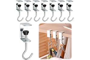 MAIXINNEW 8 Pièces Crochets pour Table, Crochets Réglables pour Sacs à Main, Crochet Porte Sac à Main pour Tables de Bureau Sac à Dos Bureau Écouteurs