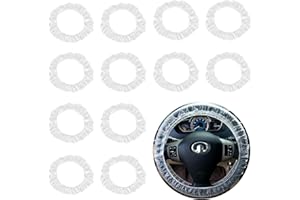 BMGRKYQX 100stk Einweg Autositzbezüge Vordersitze Lenkradabdeckung Kunststoff Transparent Lenkradbezug Plastik Universal Anti Staub Wasserdicht