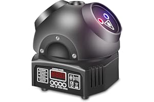 LITTLEBOYNY Discolicht Partylicht, Moving Head,LED RGB Licht DJ Projektor Musikgesteuert DJ Disco Lichter, DMX Effektstrahler,Für KTV Familientreffen Hochzeit Geburtstag Halloween (T105)