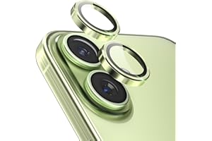 CloudValley für iPhone 17 Kameraobjektivschutz, [1 Sekunde Installation] Ultra-HD-Abdeckung aus gehärtetem Glas, [Hüllenfreundlich] Metalllinsen-Bildschirmschutzring, Grün